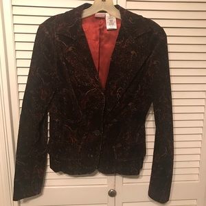 Brown Paisley Corduroy Blazer